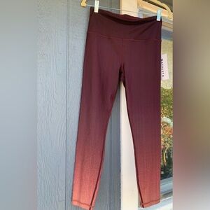 Athleta Red Performance Leggings Stretchy Fit